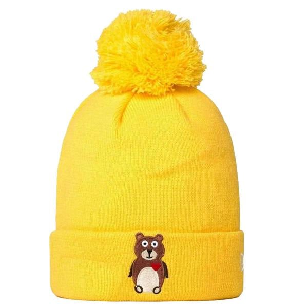 New Era Childrens/Kids Bear Knitted Beanie - Yellow - 