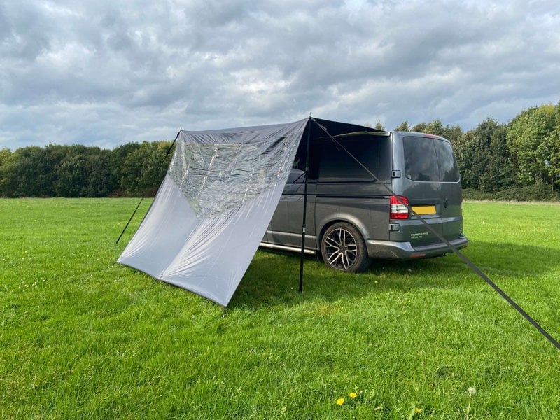 Campervan Scenic  Shade Canopy with PVC Window OLPRO , imageset:Charcoal