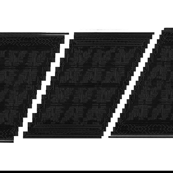 JVL Linden Scraper Rubber Pin Doormat 40x60cm, Black