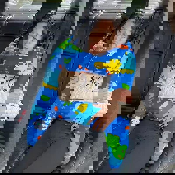 anycoplus Anypillow Car Travel Pillow Brown Bear 1 Set H-Shape Neck Support