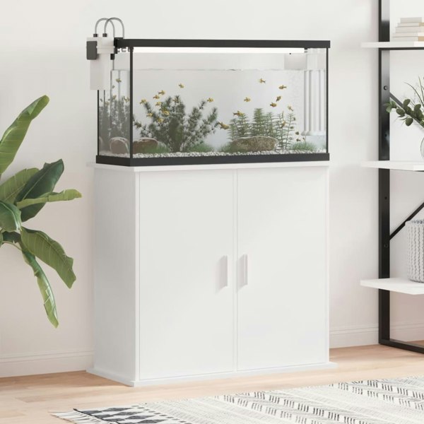 Berkfield Aquarium Stand White 81x36x73 cm Engineered Wood