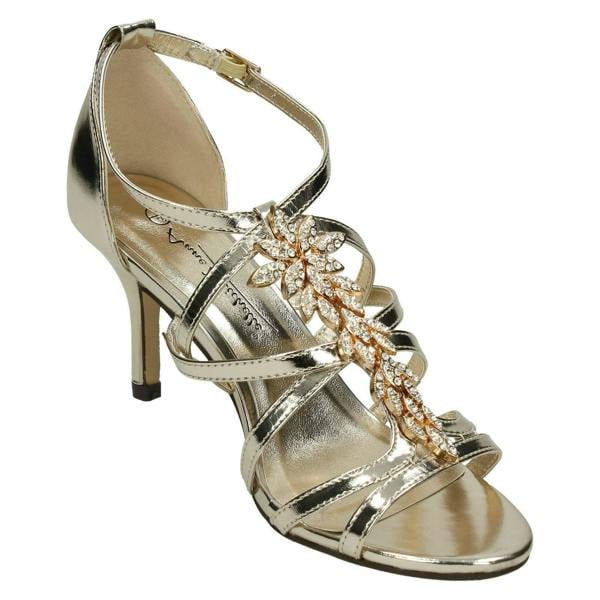 Anne Michelle Ladies Anne Michelle Mid Heel Strappy Sandals