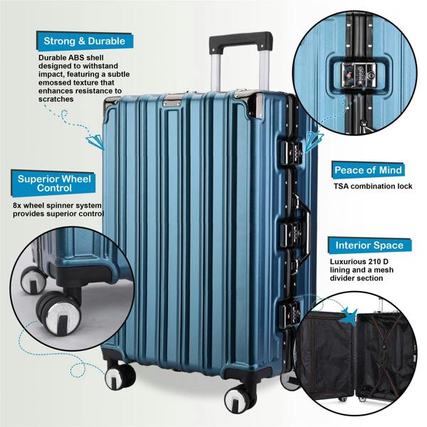 Infinity Luggage Robust Hard Shell Cabin Suitcase 36 x 24 x 56 cm Luggage Suitable for Easyjet, Ryanair, Wizzair