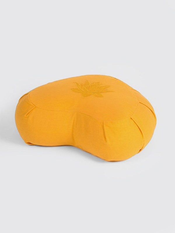 Yoga Studio GOTS Organic Cotton Crescent Lotus Zafu Buckwheat Cushion