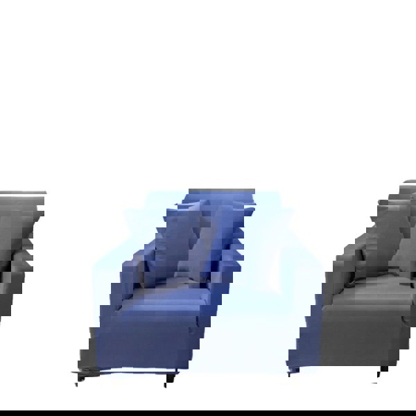 Anyhouz Anyseat 1 Seater Sofa Cover Plain Royal Blue Style and Protection For Living Room Sofa Chair Elastic Stretchable Slipcover