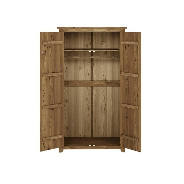 Wyld Haus Tralee Brown Wood Double Door Wardrobe