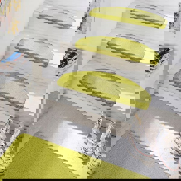 Modern Plain Green Rug – Soft Short Pile