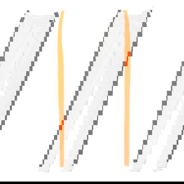 Lacoste Mens Tapered Leg Jogging Bottoms - White/Orange - 