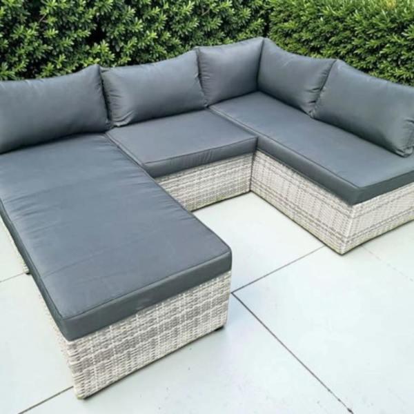 The Garden Marketplace Multi Layout Norfolk Rattan Weave 6 Seater Garden Lounge Set