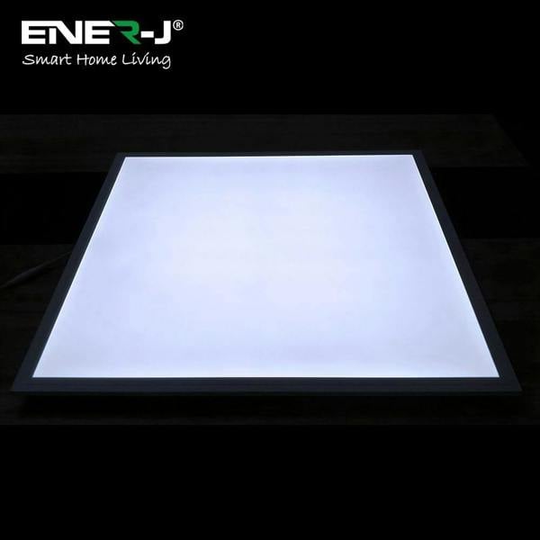 Pack of 2, 60x60 Slim Backlit Recessed LED Panels, 40W, 3800Lm, 4000K - ENER-J Smart Home