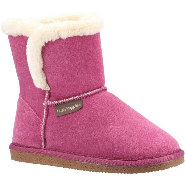 Hush Puppies Womens/Ladies Ashleigh Suede Slipper Boots - Rose