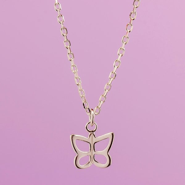 Butterfly Necklace - Sterling Silver - MYLEE London