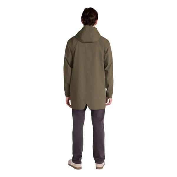 Animal Mens Hyde Long Waterproof Jacket - Khaki Green - 