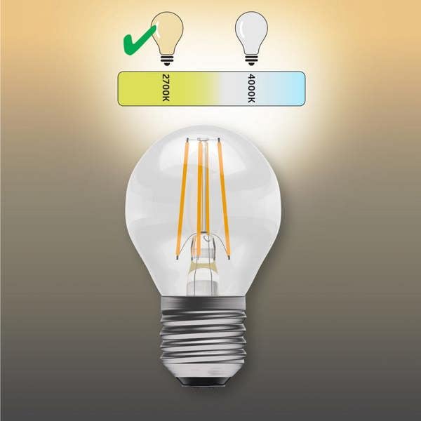 BELL Lighting Dimmable E27 LED Filament Golf Ball 4.7W Light Bulb