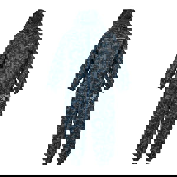 Regatta Great Outdoors Childrens Toddlers Puddle IV Waterproof Rainsuit - China Blue - 