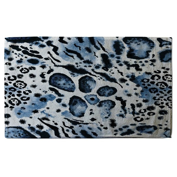 Benjamin Tate Design Blue Leopard Print (Bath Towel)