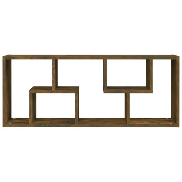 Berkfield Wall Shelf Smoked Oak 36x16x90 cm Engineered Wood