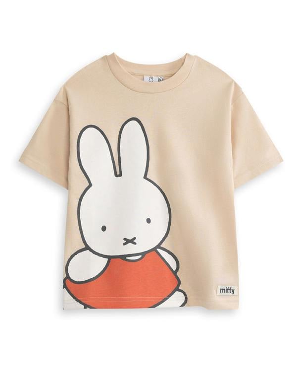 Miffy Girls Beige Character Face Short Sleeved T-Shirt