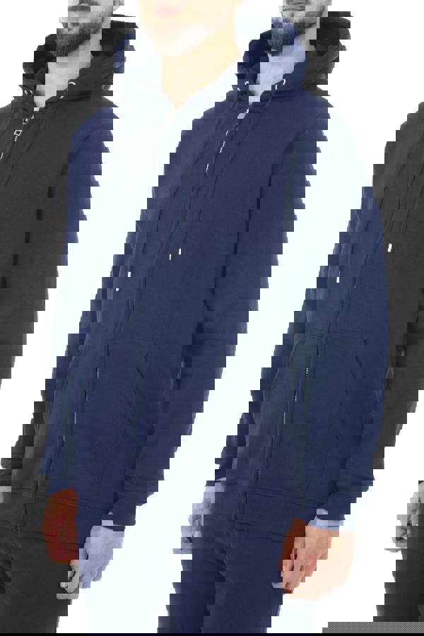 Smart Living Men's Zip-Up Hoodie - Eco-Friendly, Soft & Stylish - Navy