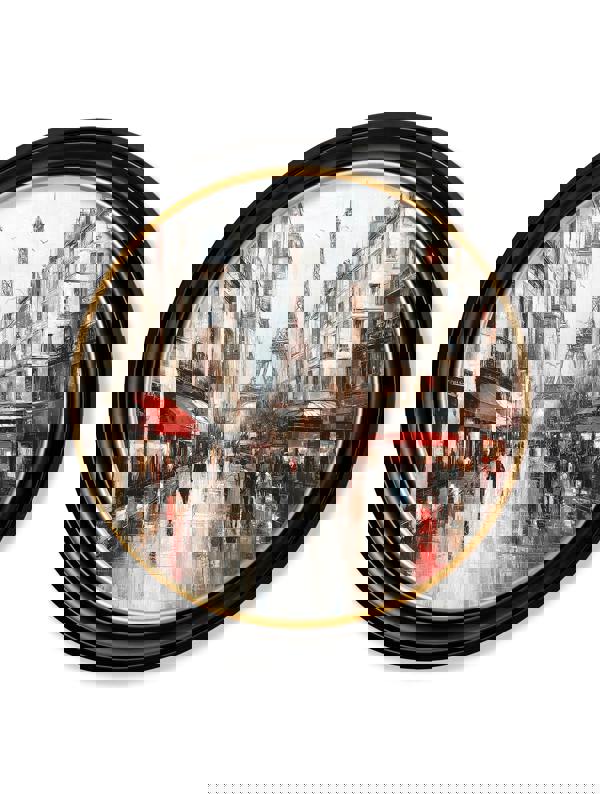 Exceptional Art Paris Eiffel Tower - Oxford round frame