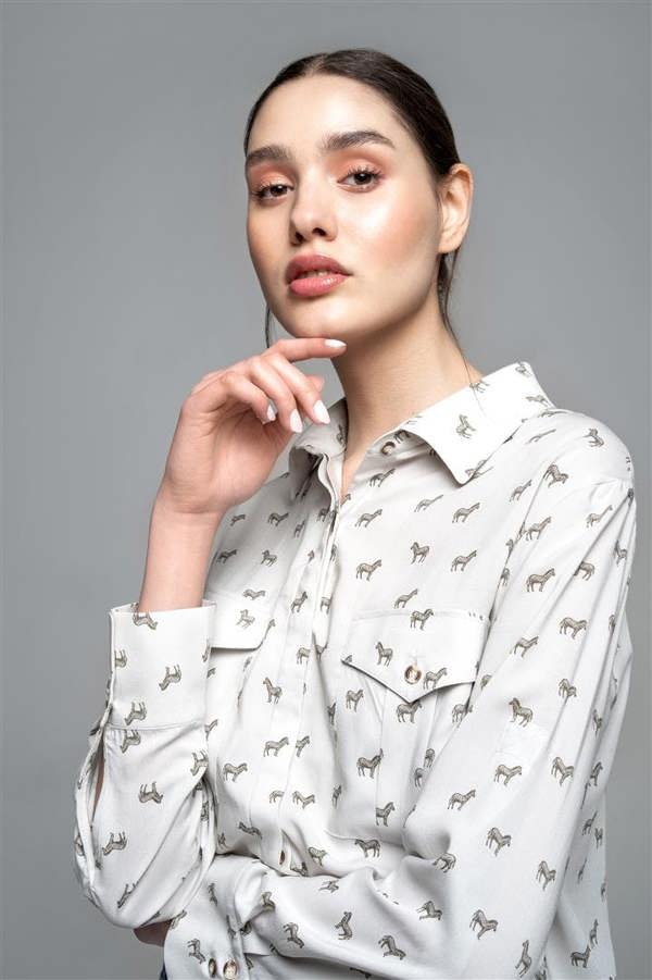 Rumour London Kenya zebra print shirt