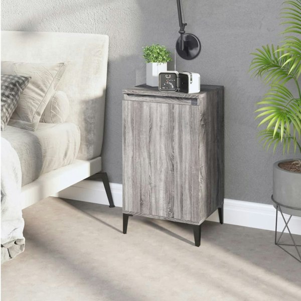 Berkfield Bedside Cabinet Grey Sonoma 40x35x70 cm Engineered Wood