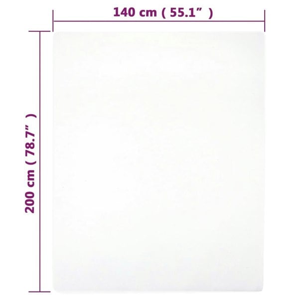 Berkfield Jersey Fitted Sheet White 140x200 cm Cotton