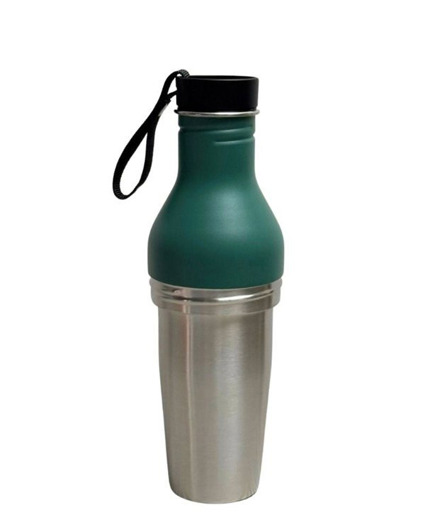 Cupple Peacock Green Water Bottle + Lid