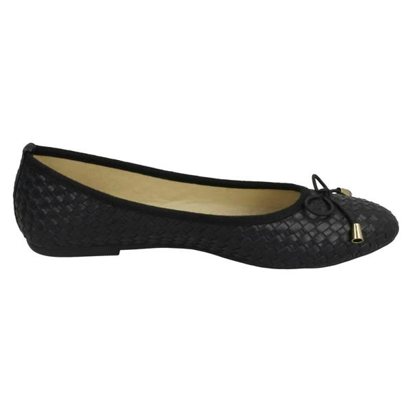 Spot On Ladies Spot On Weaved Design Ballerinas F80381