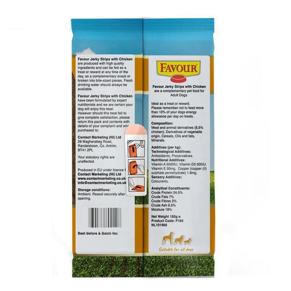 Favour Chicken Jerky Strips Dog Treats