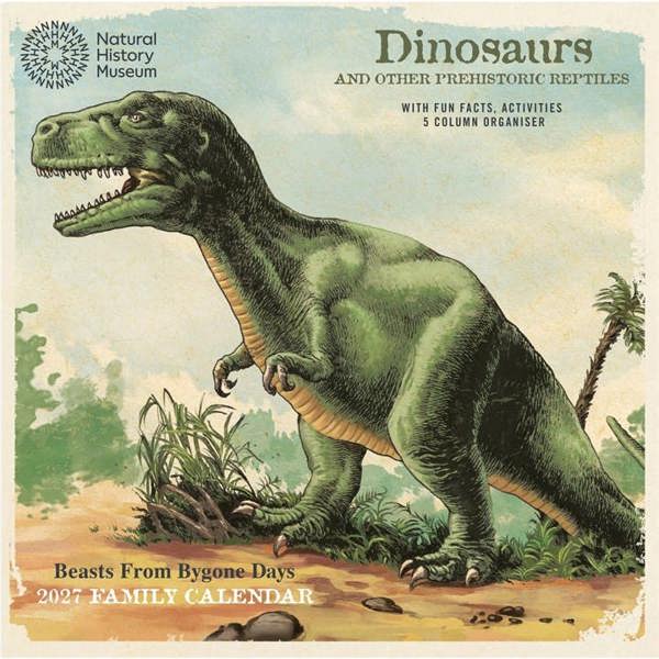 Natural History Museum, Dinosaurs Family Planner 2027, Family Planners, Month To View, History & Literature, Gift
