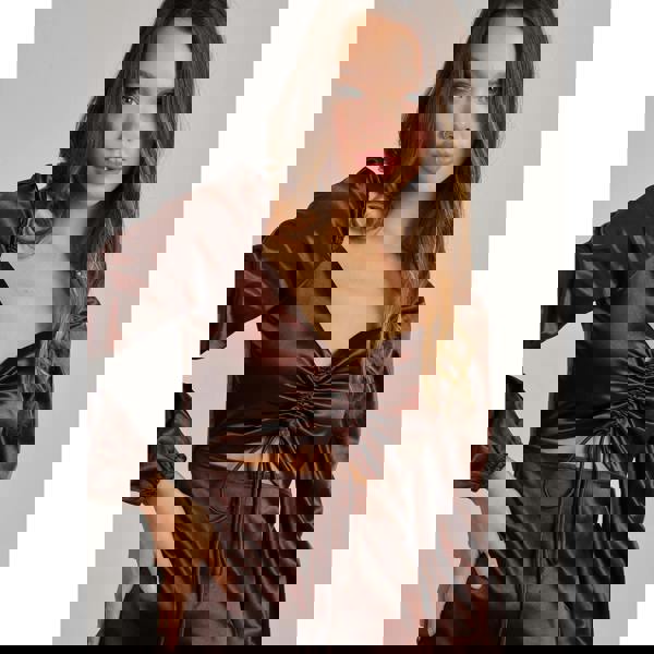 Pink Vanilla Tie Front Bodycon Dress