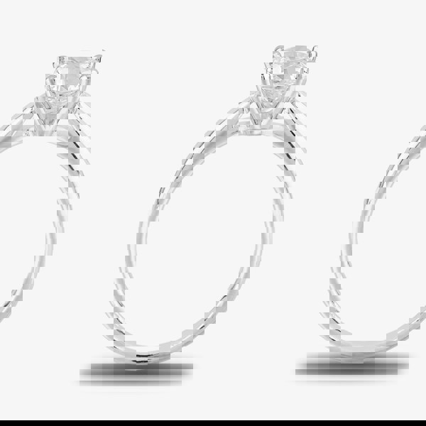 Starbright Silver 6mm Four Claw Round Cubic Zirconia Ring R6025(6M) 3A