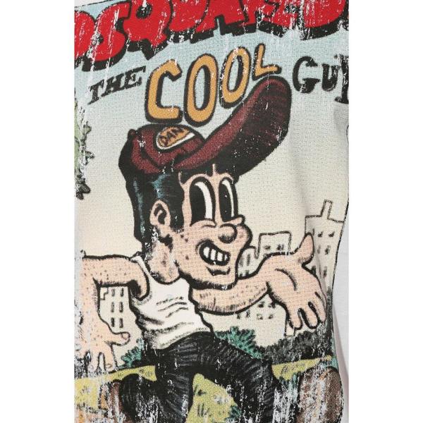 DSQUARED2 Cigarette Fit The Cool Guy Print White  T-Shirt M