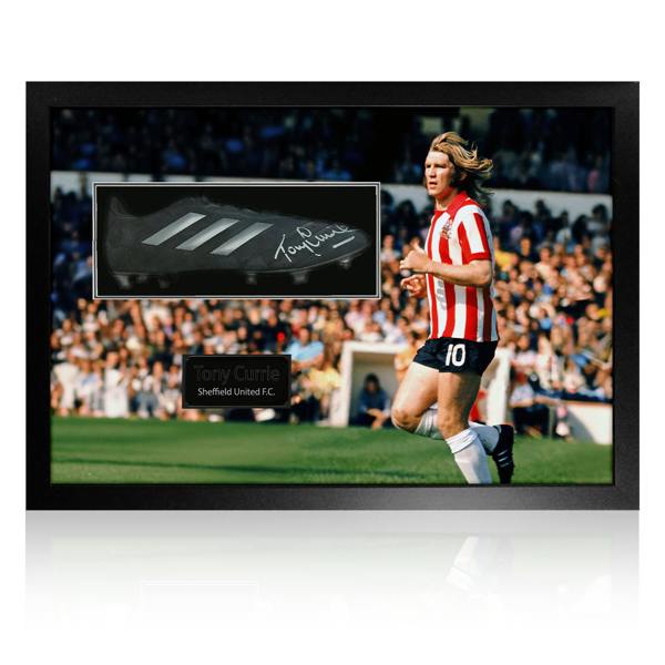 Tony Currie Signed Sheffield United Boot Iconic Frame #2