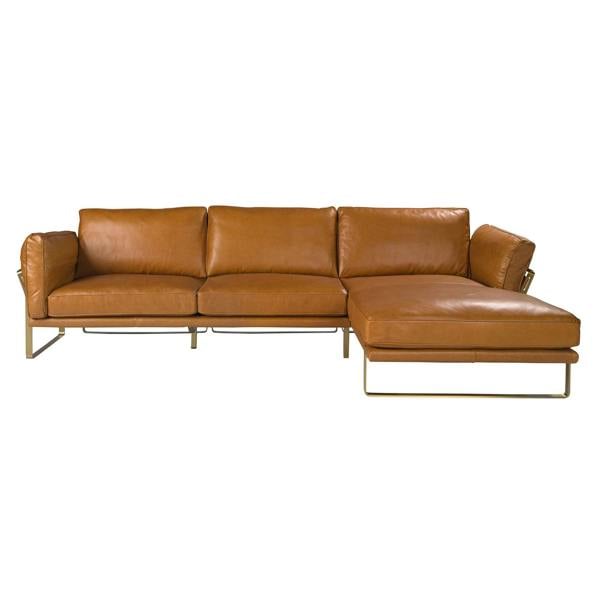 Angel Cerdá Corner sofa in camel leather 6231/6232