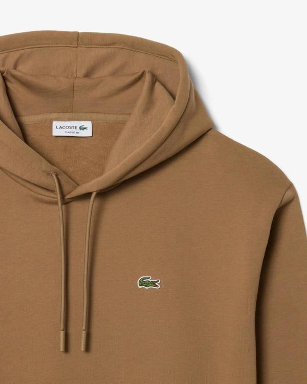 Lacoste Fleece Mens Classic Fit Hoodie - Cookie SIX | CHO | Designer Mens Hoodies