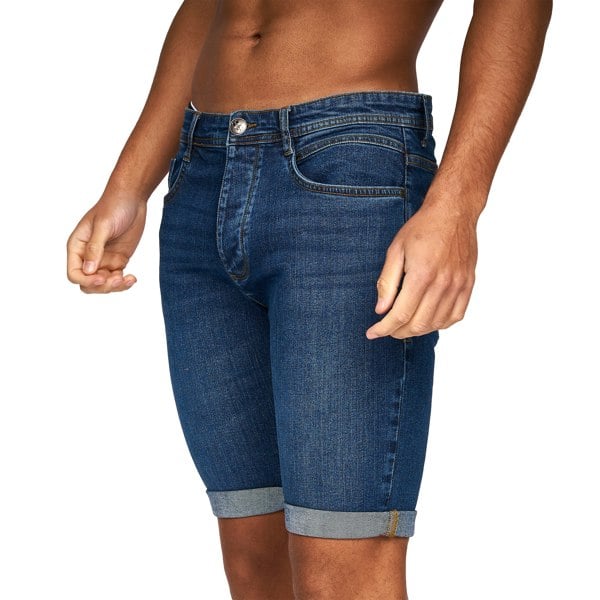 Crosshatch Mens Tadcaster Denim Shorts - Mid Wash