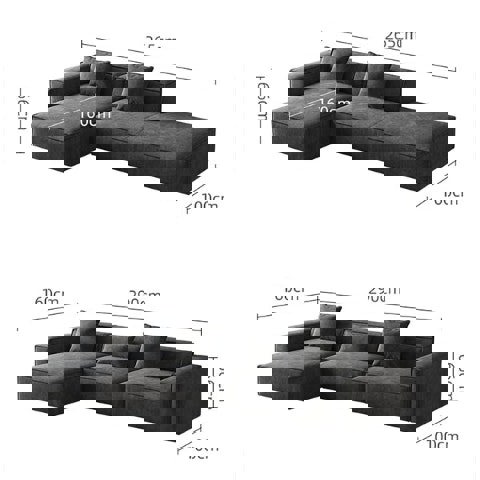 Hoshi HB12 Three Seater Corner, Four Seater Corner Sofa, Leathaire-Rit Concept-Rit Concept