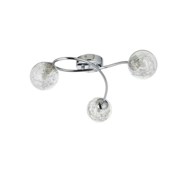 Pagazzi Lighting Jaymie 3 Light Chrome Semi-Flush Ceiling Light