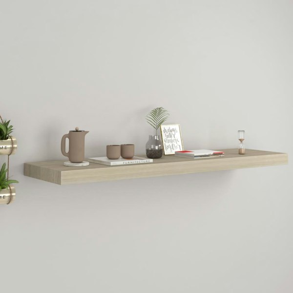 Berkfield Floating Wall Shelf Oak 90x23.5x3.8 cm MDF
