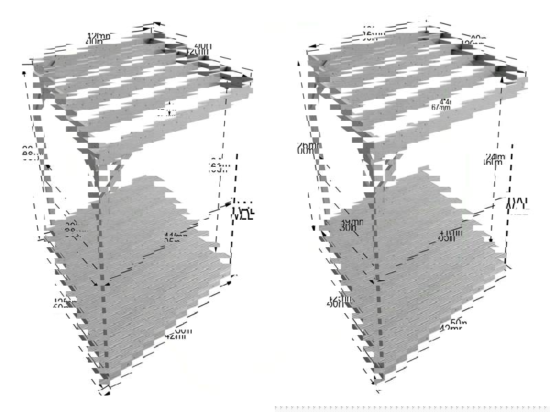 Arbor Garden Solutions Wall-mounted Box Pergola and Decking Kit