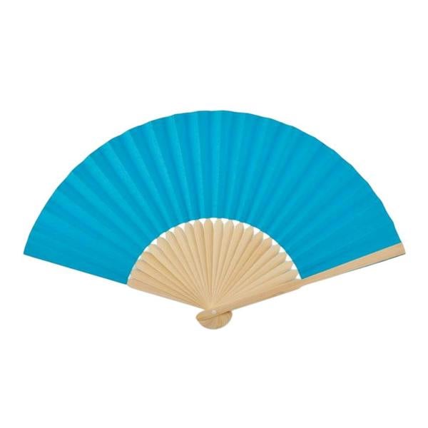 MidOcean Fanny Bamboo Handheld Fan - Turquoise - 