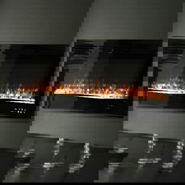 70/80 Inch Inset Electric Fireplace Built-In Heater with 9 Flame Colour Wall Mounted Fires Living and Home