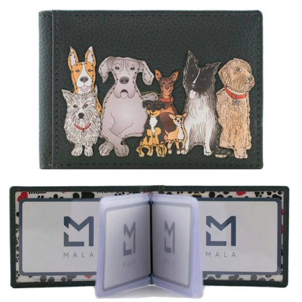 Mala Leather Kennel Crew Dogs RFID Bus ID & Card Leather Holder