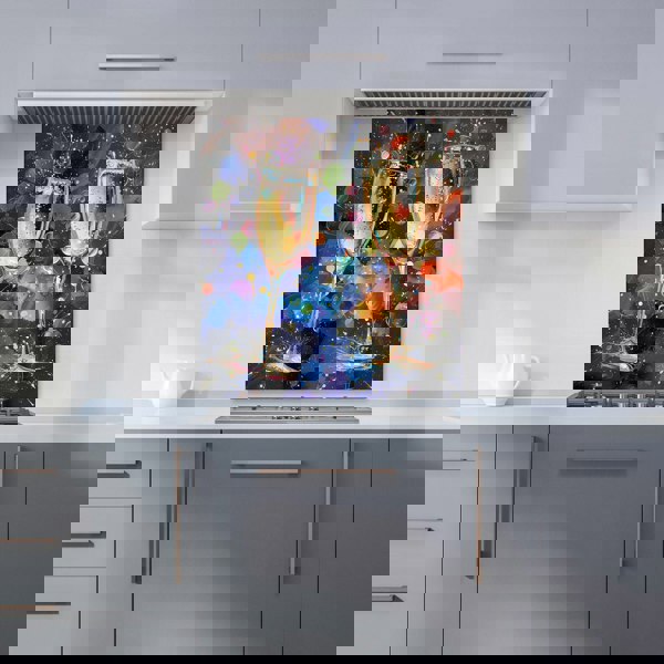 Warren Reed - Designer Splashart Champagne Flutes Kitchen Splashback