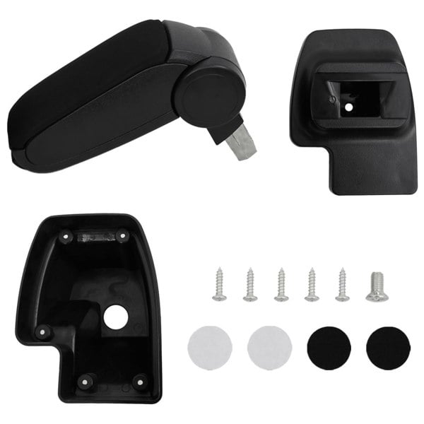 Berkfield Car Armrest Black 15x35x(33-49.5) cm ABS