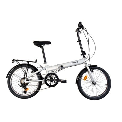 YOAC Alloy Folding Bike, 20in Wheel – Silver