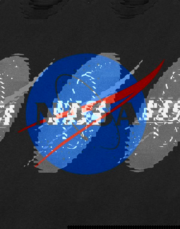 NASA Unisex Kids Black Classic Logo Short Sleeved T-Shirt