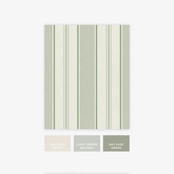 Next Sage Country Stripe Wallpaper